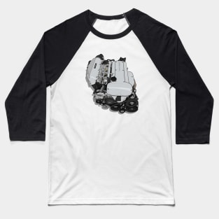 4AGE silvertop twincam 20v engine (AE86) Baseball T-Shirt